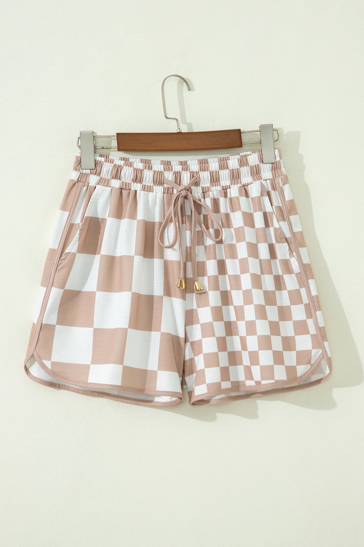 Double Checkered Print Shorts