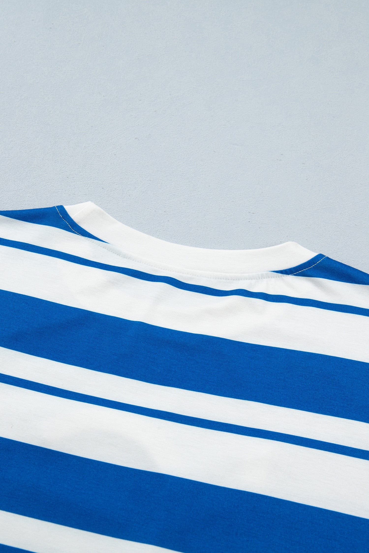 Blue Stripe USA Half Sleeve Loose Top