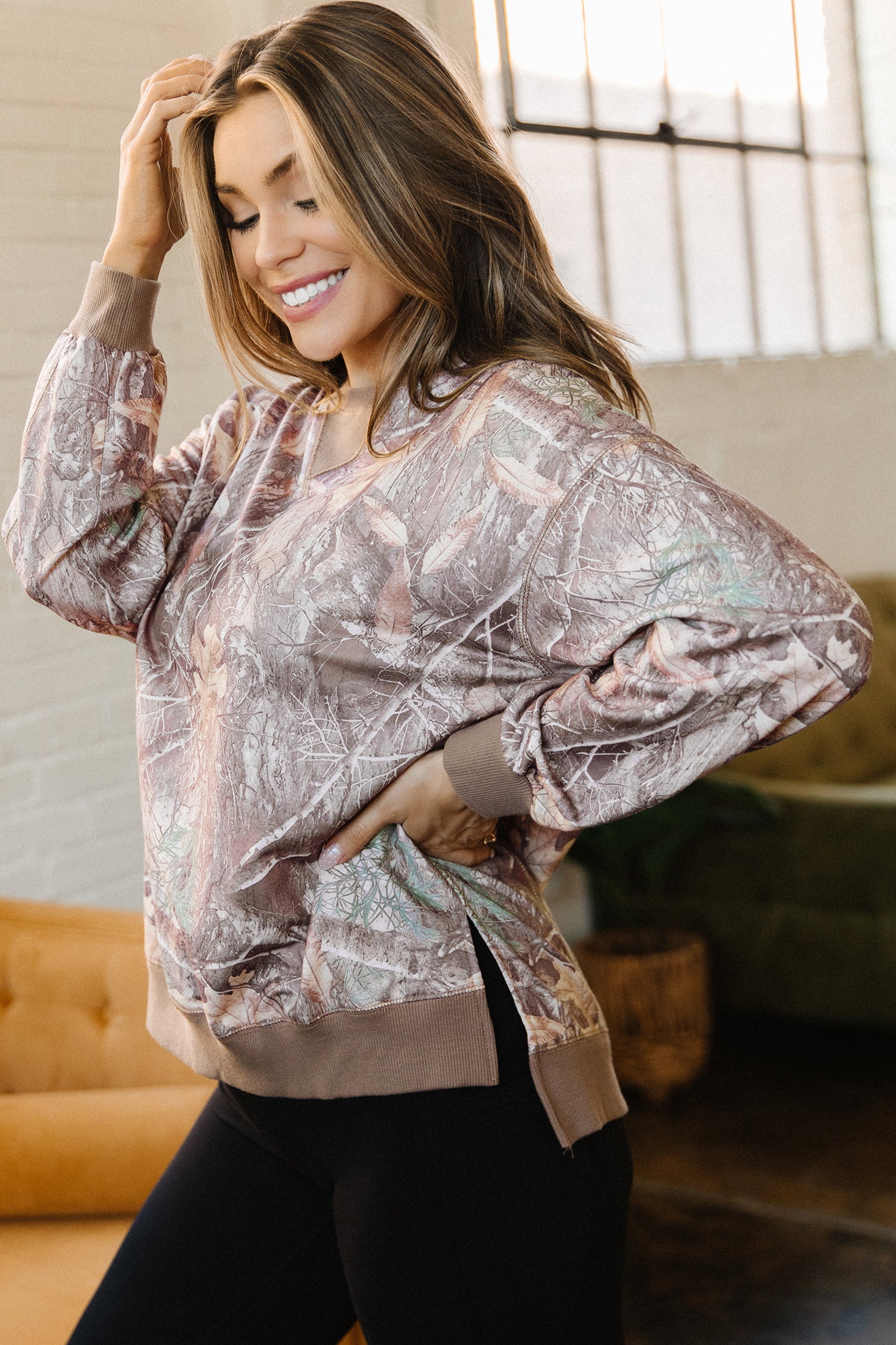 Camo Print Sweatshirt