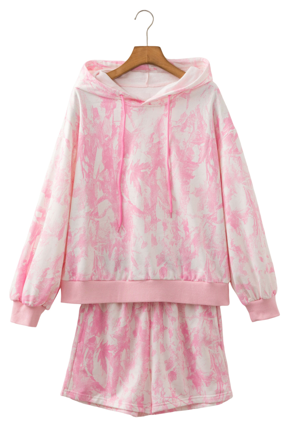 Pink Abstract Print Two Piece Set
