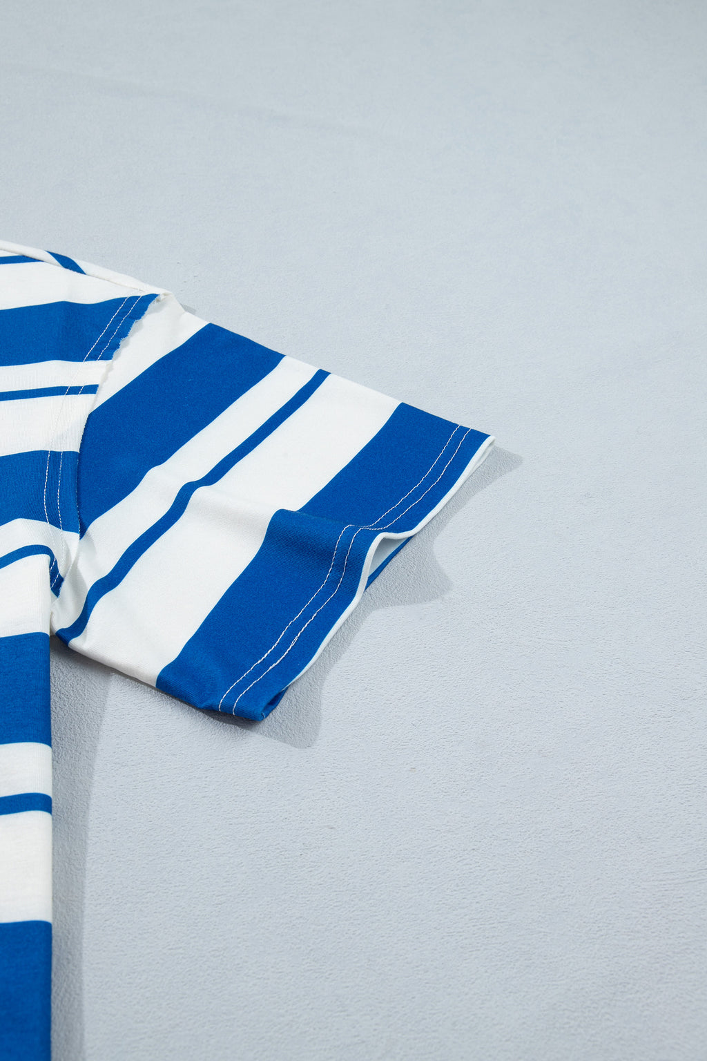 Blue Stripe USA Half Sleeve Loose Top