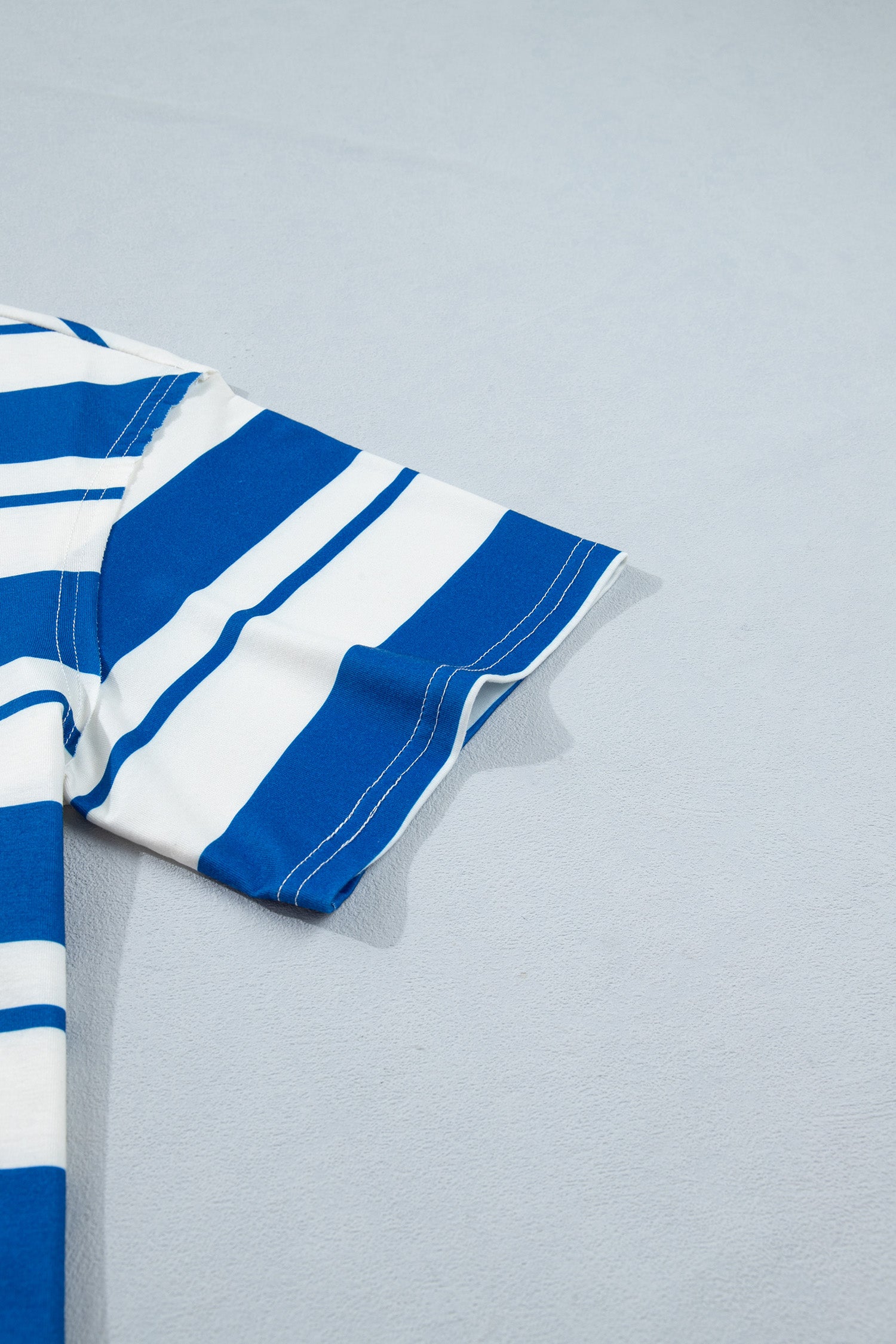 Blue Stripe USA Half Sleeve Loose Top